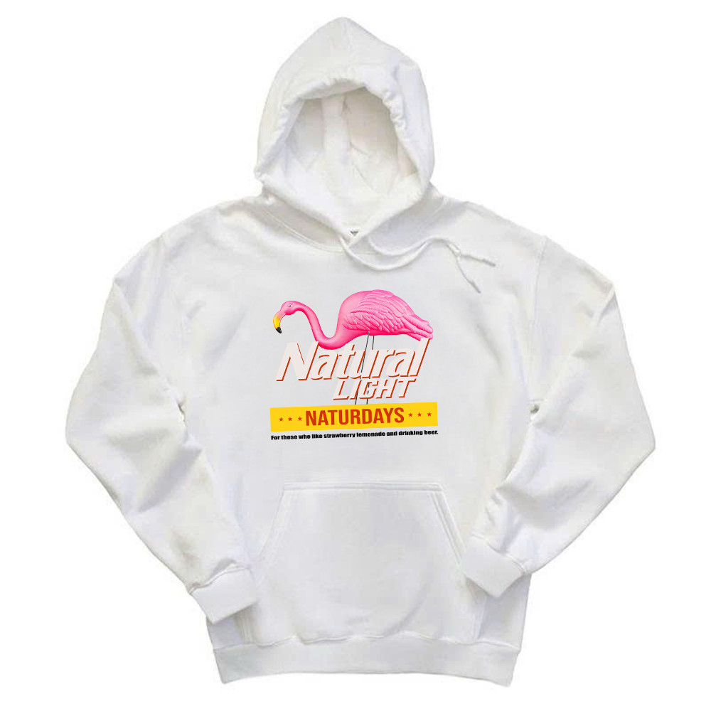 Pink Flamingo Natural Light Naturdays Hoodie Funny Sayings Flamingo Shirt Mens Womens